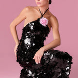 Rosalie Gown Elbise - Siyah - Nur Karaata
