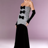 Gilded Ribbon Gown Elbise - ÇOK RENKLİ - Nur Karaata
