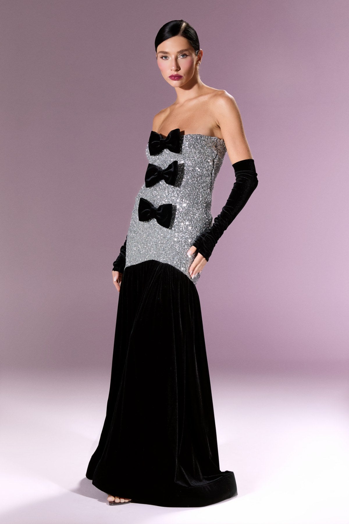 Gilded Ribbon Gown Elbise - ÇOK RENKLİ - Nur Karaata