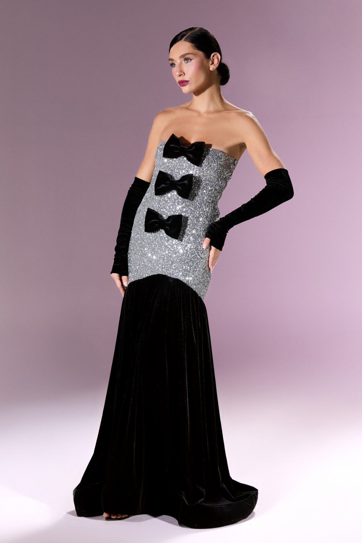 Gilded Ribbon Gown Elbise - ÇOK RENKLİ - Nur Karaata