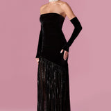 Florence Gown Elbise - Siyah - Nur Karaata