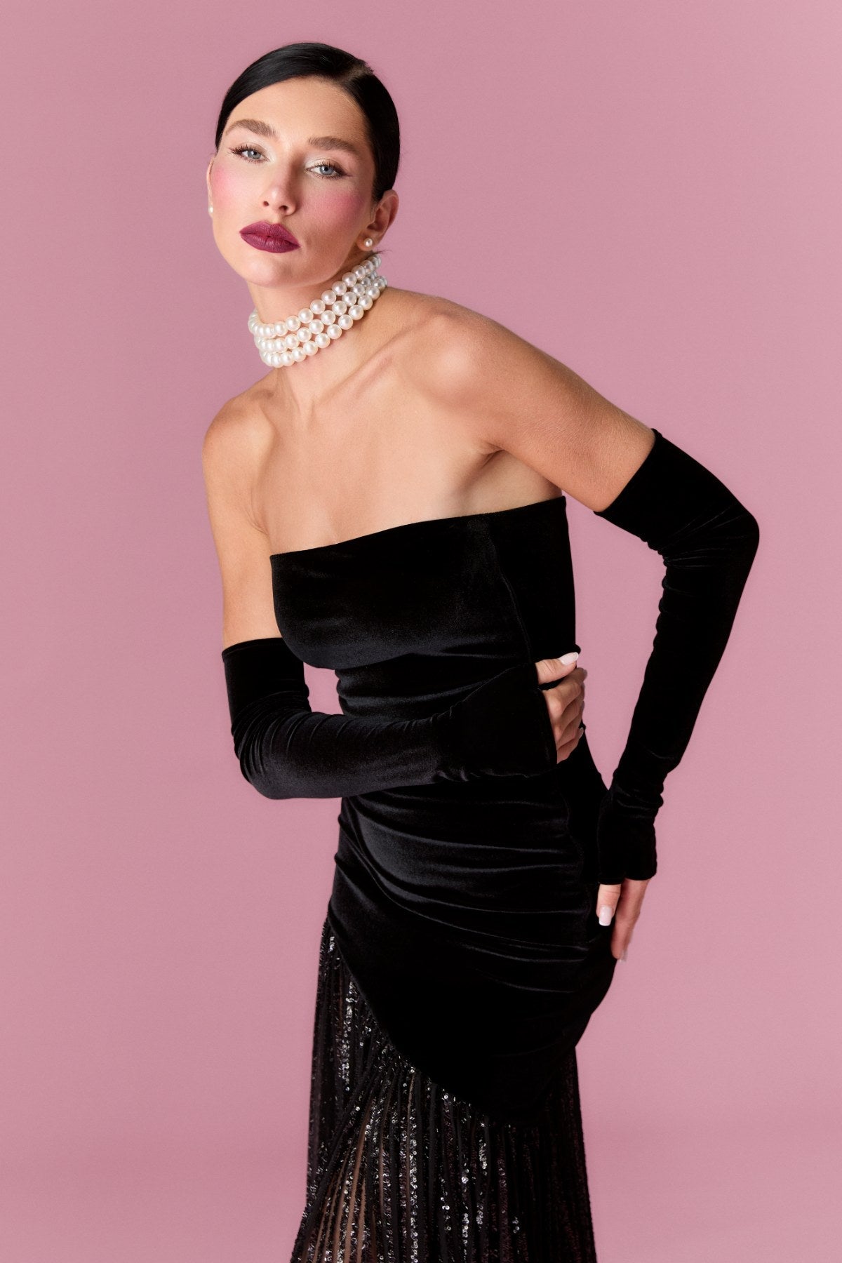 Florence Gown Elbise - Siyah - Nur Karaata