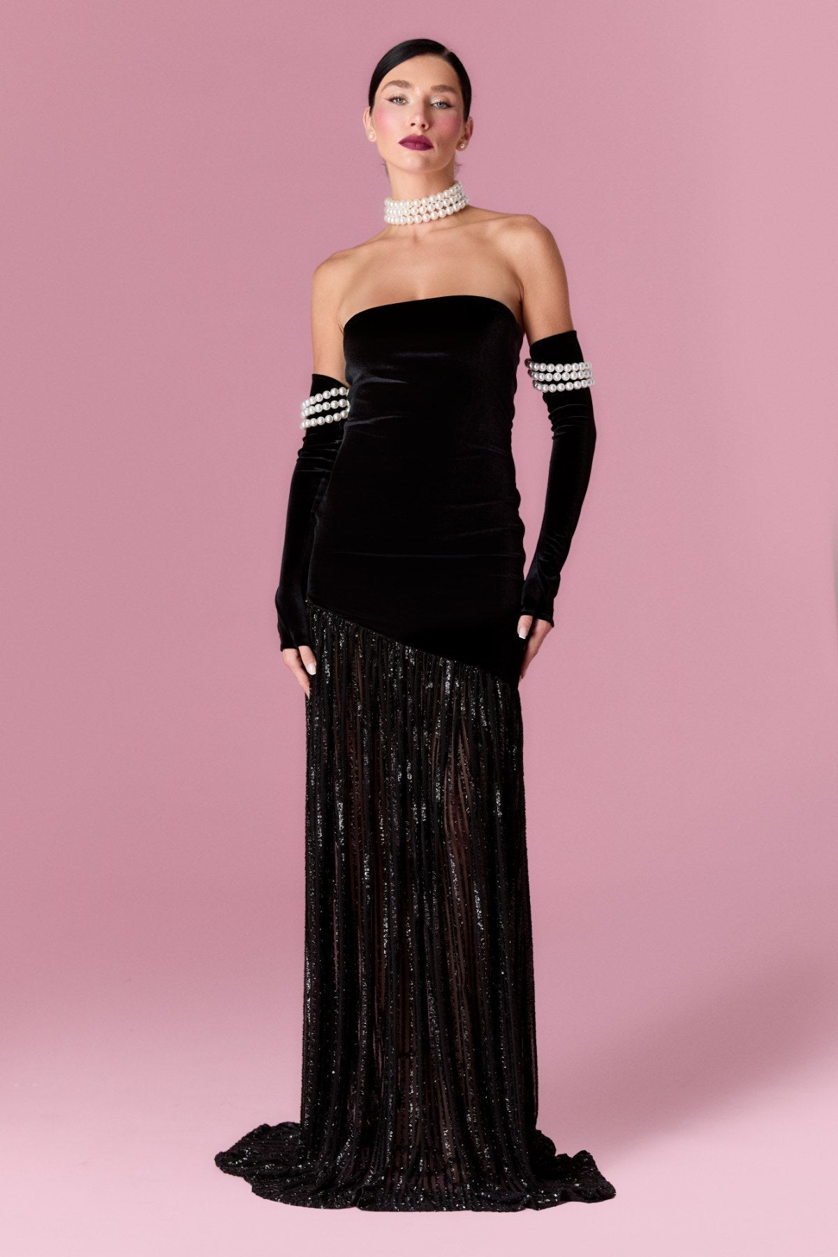 Starlight Gown Elbise - Siyah - Nur Karaata