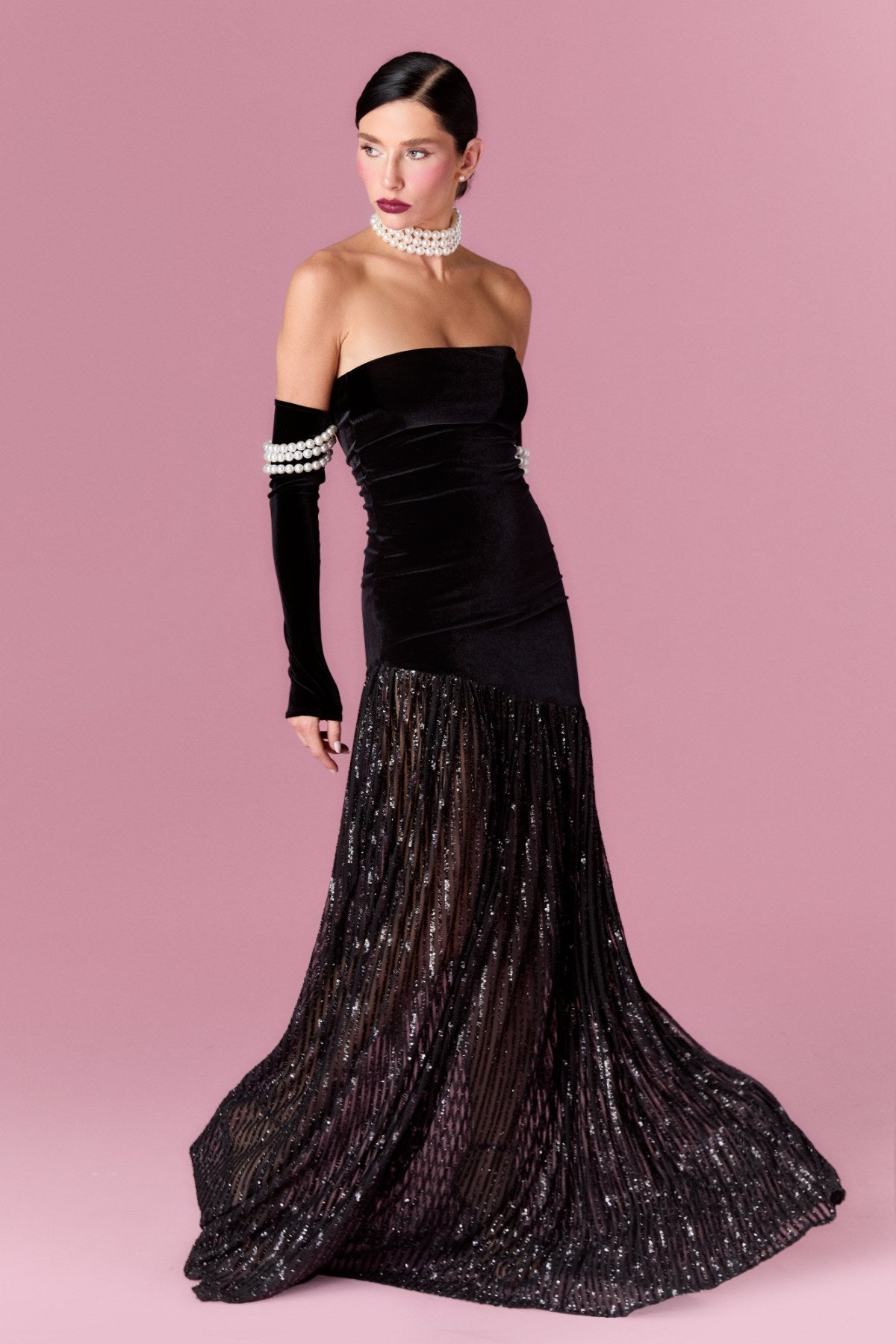 Starlight Gown Elbise - Siyah - Nur Karaata