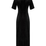 Dynasty Black Velvet Maxi Dress