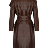 Saddle Brown Leather Coat