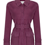 Dune Dark Purple Suede Safari Jacket