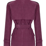 Dune Dark Purple Suede Safari Jacket
