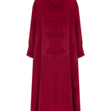 Scarlet Mandarin Oversize Wool Coat