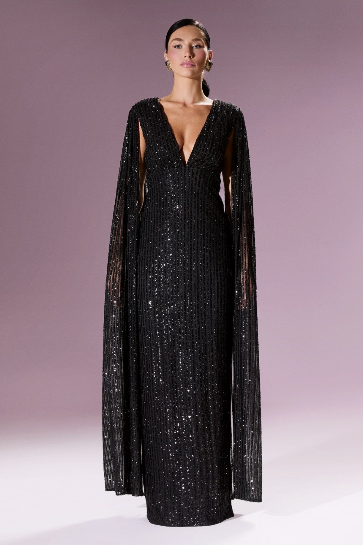 Giovanna Gown Elbise - Siyah - Nur Karaata