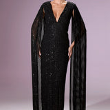 Giovanna Gown Elbise - Siyah - Nur Karaata