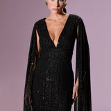 Giovanna Gown Elbise - Siyah - Nur Karaata