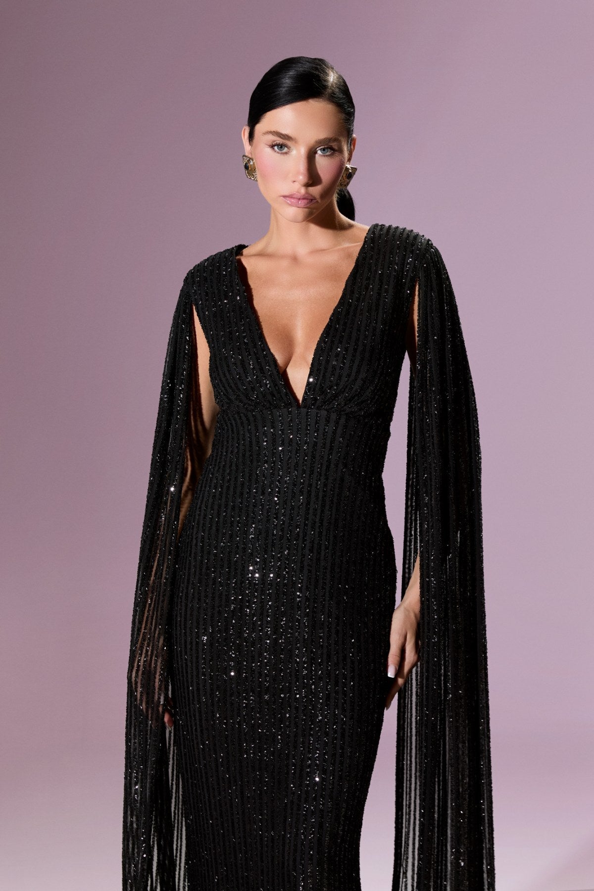 Giovanna Gown Elbise - Siyah - Nur Karaata