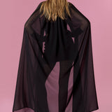 Valentina Cape Mini Dress Elbise - Siyah - Nur Karaata