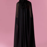 Valentina Cape Gown Elbise - Siyah - Nur Karaata