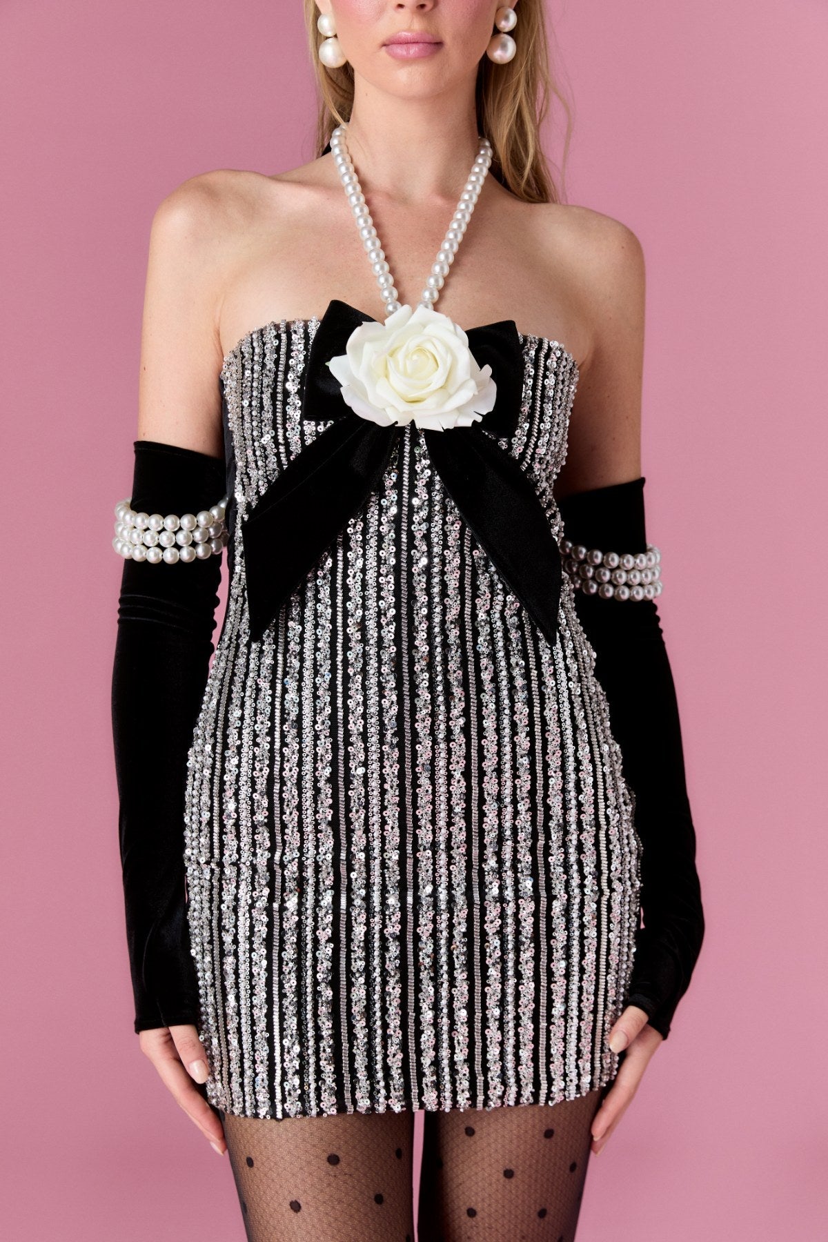 Vivienne Rose Mini Dress Elbise - ÇOK RENKLİ - Nur Karaata