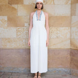 Violet White Dress