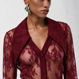 Carmesi Burgundy Blouse - Burgundy