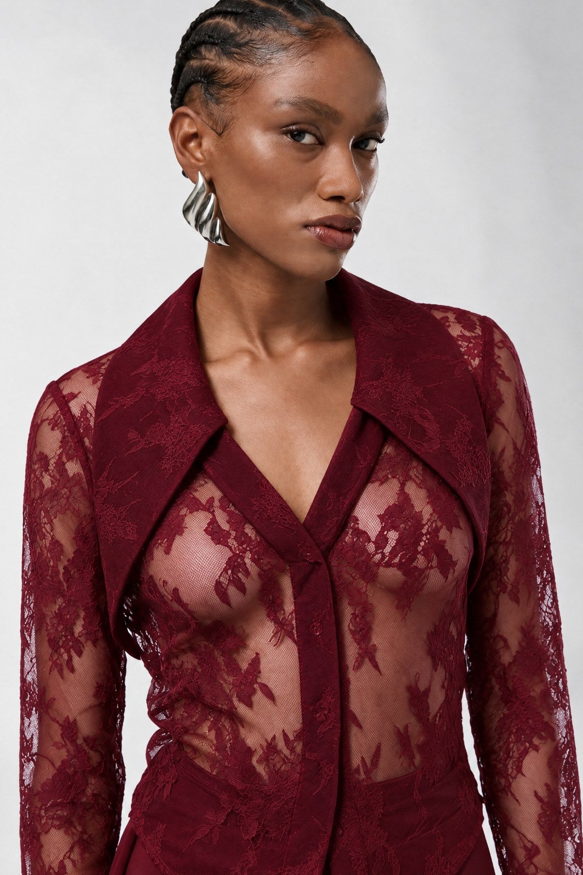 Carmesi Burgundy Blouse - Burgundy