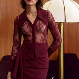 Carmesi Burgundy Blouse - Burgundy - Görsel 2