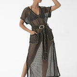 Mykonos Short Sleeve Belt Caftan