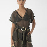 Mykonos Short Sleeve Belt Caftan