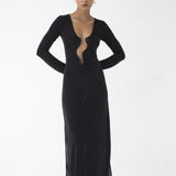 Monaco Long Sleeve Black Dress