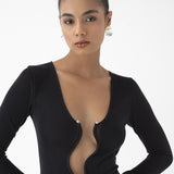 Monaco Long Sleeve Black Dress