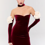 Versailles Rose Burgundy Gown Dress