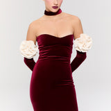 Versailles Rose Burgundy Gown Dress