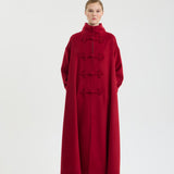 Scarlet Mandarin Oversize Wool Coat