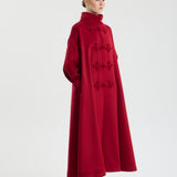 Scarlet Mandarin Oversize Wool Coat