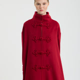 Scarlet Mandarin Oversize Wool Coat