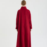 Scarlet Mandarin Oversize Wool Coat