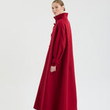 Scarlet Mandarin Oversize Wool Coat
