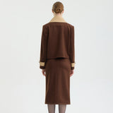 Saddle Double-Breasted Collar Short Jacket