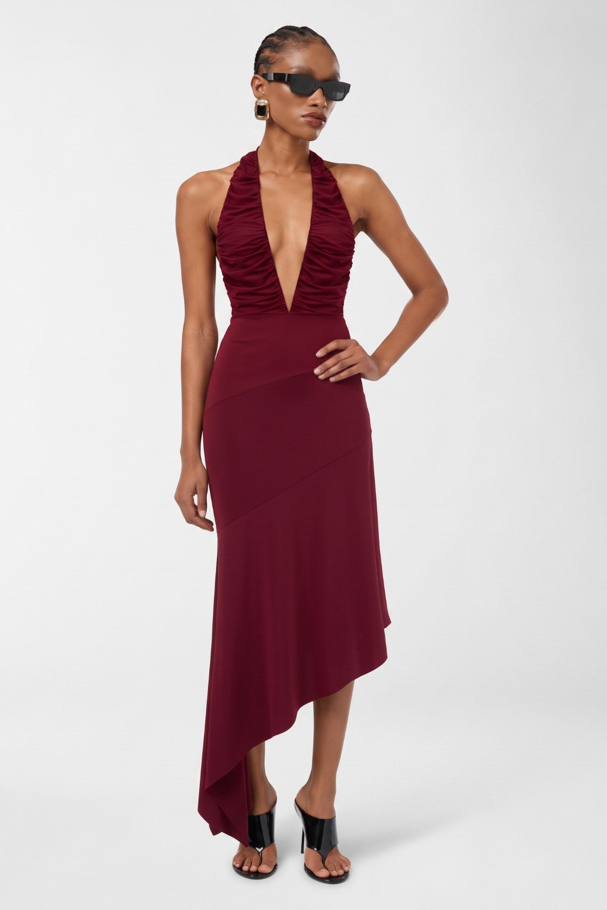 Fuergo Burgundy Dress - Burgundy - Görsel 3