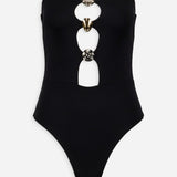 Coquillages Swimsuit Nero