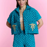 Miami Muse Blue Short Set