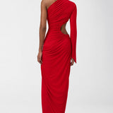 Sirena Red Long Dress - Kırmızı - Görsel 3