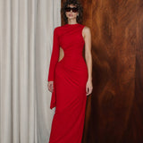 Sirena Red Long Dress - Kırmızı - Görsel 4