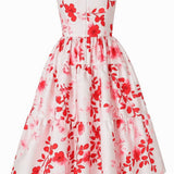 Solares Red Floral Dress