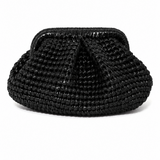 Uzay Siyahı Hasır El Çantası