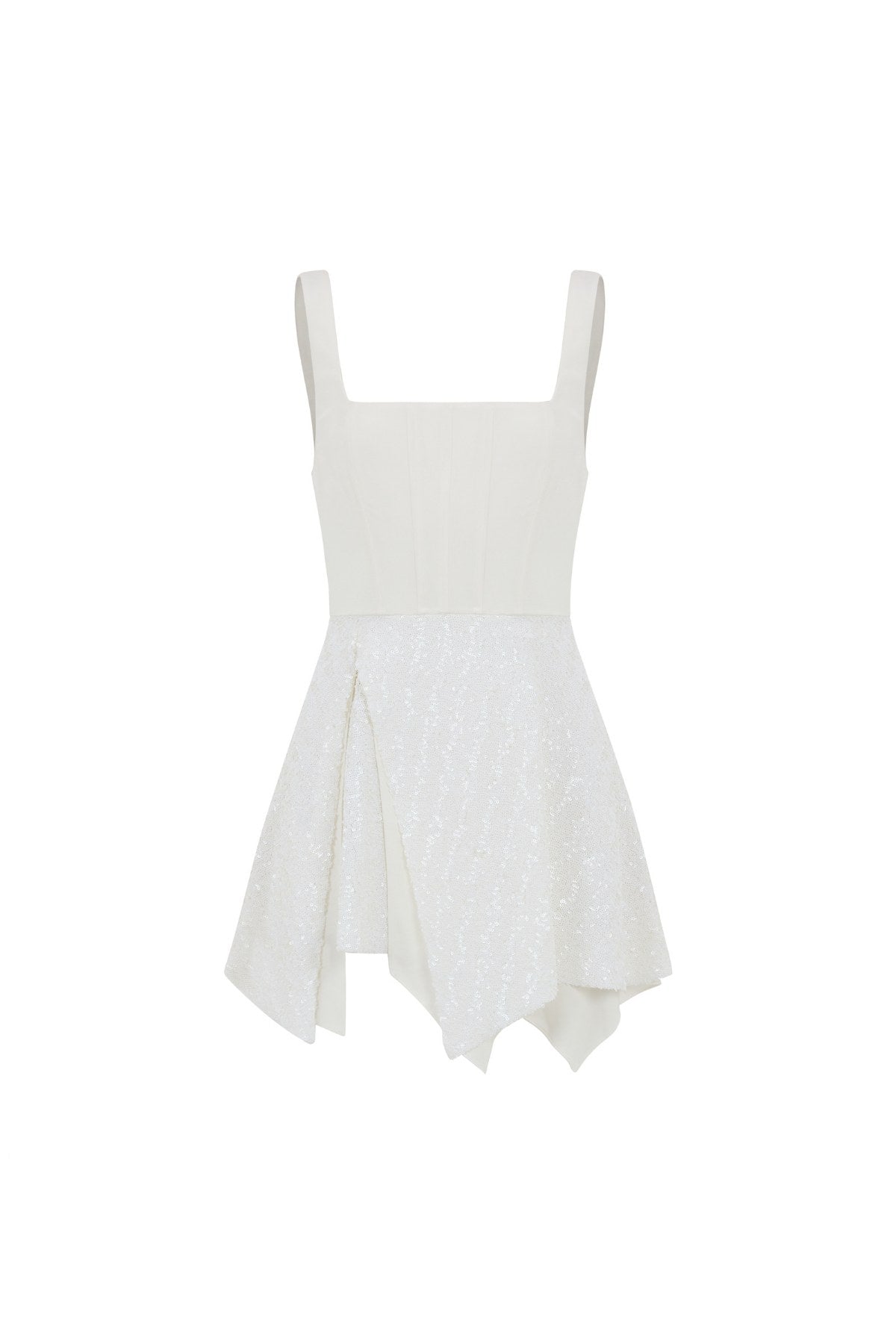 Vera White Sequin Dress - White