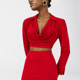Viento Skirt Set - Red - Görsel 3
